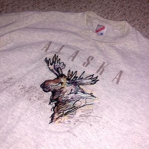 Embroidered Moose Alaska Shirt